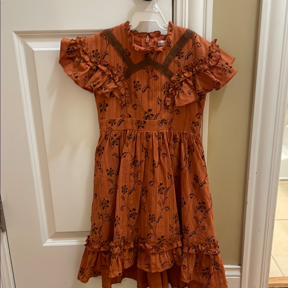 Ivy city mini share dress in burnt orange size 4-5T